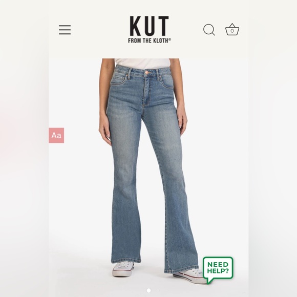 Kut from the Kloth Ana High Rise Fab Ab Flare Ultimate Wash - Picture 6 of 6